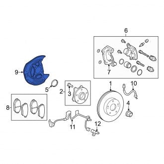 New OEM Front Right Brake Dust Shield Fits, 2006 Lexus GS - Part # 4778130230