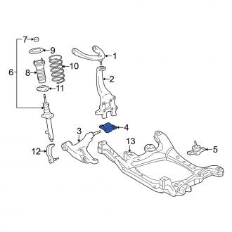 New OEM Front Left Suspension Control Arm Bracket Fits, 2006-2007 Lexus GS - Part # 4807630040