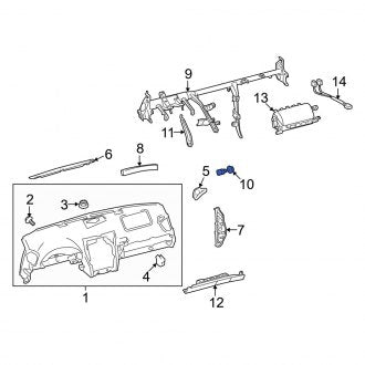 New OEM Genuine Lexus, Left Instrument Panel Crossmember Bolt - Part # 5539453010