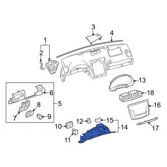 New OEM Genuine Lexus, Left Instrument Panel Cover - Part # 5553953010A0