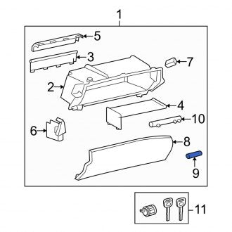 New OEM Genuine Lexus, Front Glove Box Door Hinge Pin - Part # 5557453010