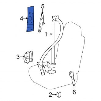 New OEM Front Left Seat Belt Height Adjuster Cover Fits, 2007-2009 Lexus ES - Part # 730240E010B0