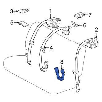 New OEM Rear Seat Belt Receptacle Fits, 2009-2013 Lexus IS - Part # 7348053020A1