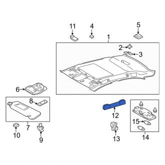 New OEM Interior Grab Bar Fits, 2010-2012 Lexus ES - Part # 7461053030A1