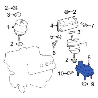 New OEM Rear Engine Mount Bracket Fits, 2008-2014 Lexus IS - Part # 1238038010