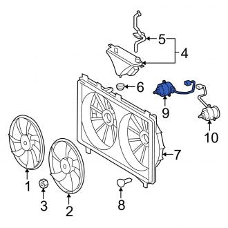 New OEM Right Engine Cooling Fan Motor Fits, 2013-2020 Lexus GS - Part # 1636350040