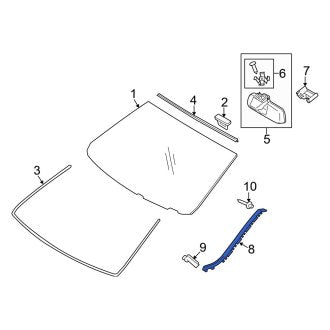 New OEM Front Left Windshield Molding Fits, 2010-2016 Lexus IS - Part # 7555253030