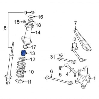 New OEM Rear Suspension Strut Bumper Fits, 2006-2011 Lexus GS - Part # 4834130110