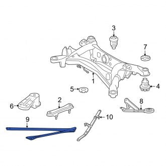 New OEM Front Suspension Crossmember Reinforcement Fits, 2007-2011 Lexus GS - Part # 5122430030