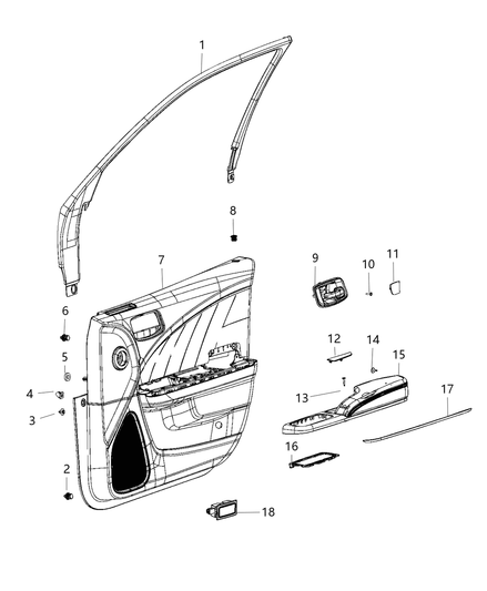 Panel Assembly Front Door Trim