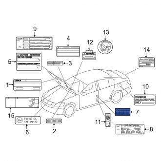 New OEM Genuine Lexus, Tire Information Label - Part # 4266153A60