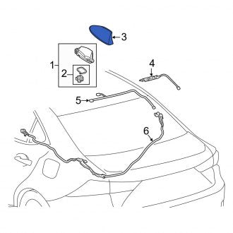 New OEM Radio Antenna Cover Fits, 2016-2018 Lexus ES - Part # 8607753010A2