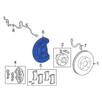 New OEM Front Left Brake Dust Shield Fits, 2006-2011 Lexus GS - Part # 4778222200