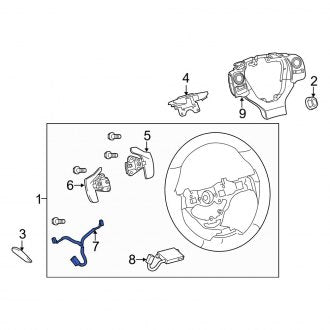 New OEM Steering Wheel Wiring Harness Fits, 2016-2019 Lexus GS - Part # 8452376010