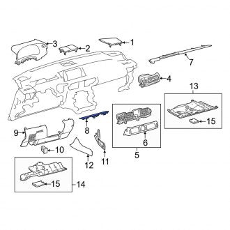 New OEM Upper Instrument Panel Trim Panel Fits, 2021-2024 Lexus IS - Part # 5540453090