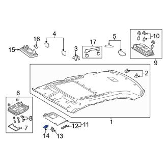 New OEM Genuine Lexus, Sun Visor Cover - Part # 7431760020A4