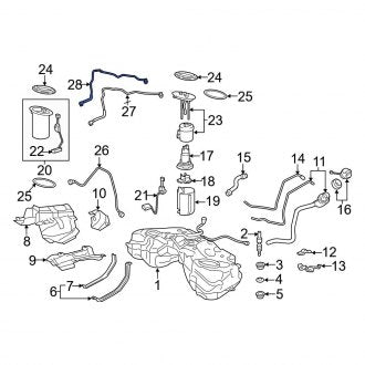 New OEM Fuel Hose Fits, 2013-2015 Lexus GS - Part # 7720430061