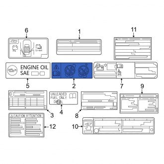 New OEM Genuine Lexus, Caution Label - Part # 861C848010