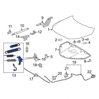 New OEM Front Right Hood Latch Fits, 2023-2024 Lexus RX - Part # 5351078050