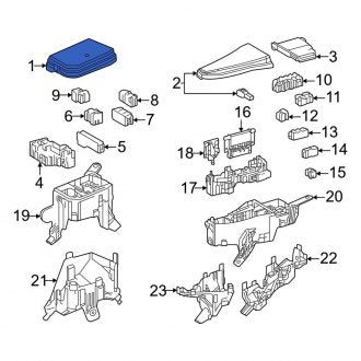 New OEM Front Right Lower Fuse and Relay Center Cover Fits, 2023-2024 Lexus RX - Part # 8266348220