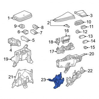 New OEM Front Left Upper Forward Fuse and Relay Center Cover Fits, 2023-2024 Lexus RX - Part # 8266248650