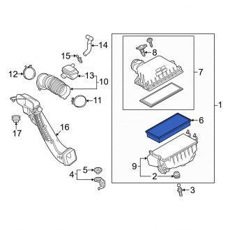 New OEM Engine Air Filter Fits, 2023-2024 Lexus ES - Part # 17801F0020