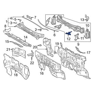 New OEM Front Right Cowl Side Panel Fits, 2023-2024 Lexus RX - Part # 5570548060