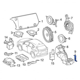 New OEM Radio Speaker Bracket Fits, 2023-2024 Lexus RX - Part # 8621948020