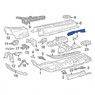 New OEM Front Left Floor Pan Bracket Fits, 2024 Lexus RX - Part # 5780448050