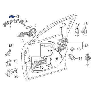 New OEM Genuine Lexus, Front Left Exterior Door Handle Cover - Part # 6921778020D1