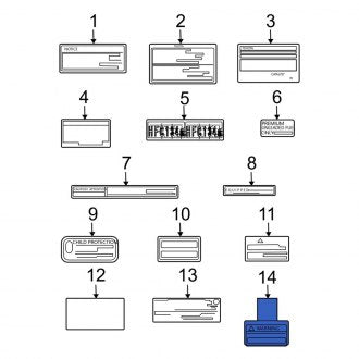 New OEM Genuine Lexus, Air Bag Information Label - Part # 7459948010