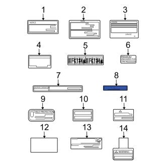 New OEM Engine Decal Fits, 2004-2006 Lexus ES - Part # 1779220270