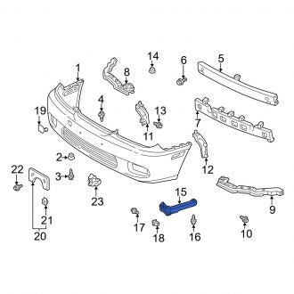 New OEM Front Right Bumper Cover Stay Fits, 2002-2006 Lexus ES - Part # 5214533040