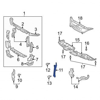 New OEM Hood Latch Support Fits, 2002-2006 Lexus ES - Part # 5321533050