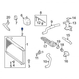 New OEM Upper Radiator Insulator Fits, 2002-2006 Lexus ES - Part # 165230A020