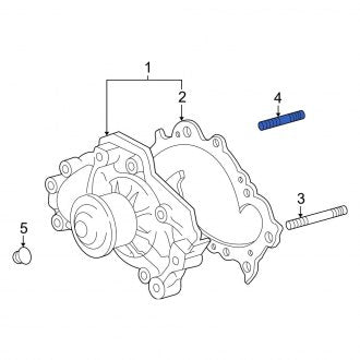 New OEM Engine Water Pump Stud Fits, 2002-2006 Lexus ES - Part # 9012608012