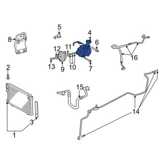 New OEM A/C Compressor Fits, 2002-2006 Lexus ES - Part # 883203316084