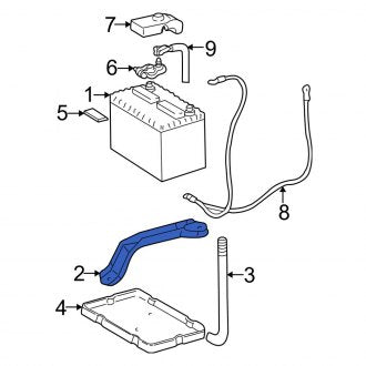 New OEM Battery Hold Down Fits, 2002-2006 Lexus ES - Part # 7440406050