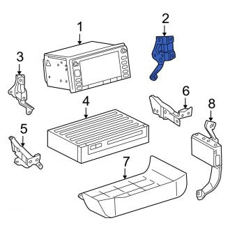 New OEM Right GPS Navigation System Bracket Fits, 2002-2006 Lexus ES - Part # 8621133170