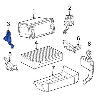 New OEM Left GPS Navigation System Bracket Fits, 2002-2006 Lexus ES - Part # 8621233170