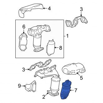 New OEM Left Lower Outer Catalytic Converter Heat Shield Fits, 2004-2006 Lexus ES - Part # 2558820030