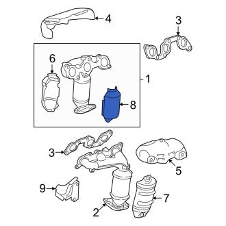 New OEM Lower Inner Catalytic Converter Heat Shield Fits, 2004-2006 Lexus ES - Part # 2558720050