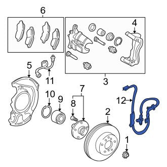 New OEM Front Right ABS Wheel Speed Sensor Fits, 2002-2006 Lexus ES - Part # 8954206010