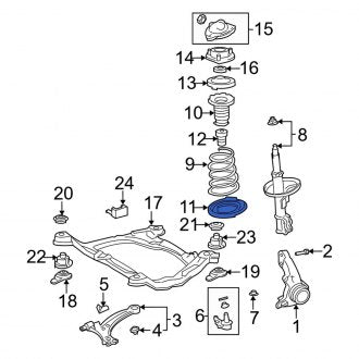 New OEM Front Lower Coil Spring Insulator Fits, 2003 Lexus ES - Part # 4815833030