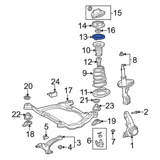 New OEM Front Suspension Strut Mount Reinforcement Fits, 1997-2012 Lexus ES - Part # 4847141010