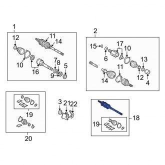 New OEM Front Right CV Axle Assembly Fits, 2002-2006 Lexus ES - Part # 4341033280