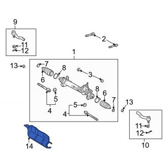 New OEM Steering Gear Dust Shield Fits, 2002-2006 Lexus ES - Part # 4424333010