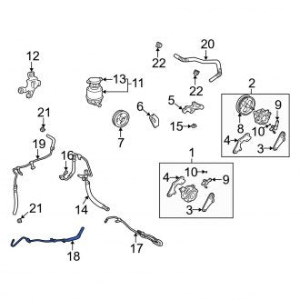 New OEM Power Steering Return Hose Fits, 2002-2006 Lexus ES - Part # 4440606100