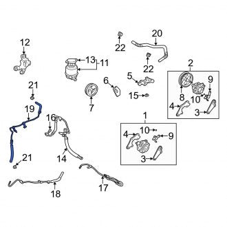 New OEM Power Steering Return Hose Fits, 2002-2006 Lexus ES - Part # 4441606100