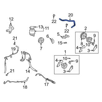 New OEM Power Steering Reservoir Hose Fits, 2002-2006 Lexus ES - Part # 4434806180